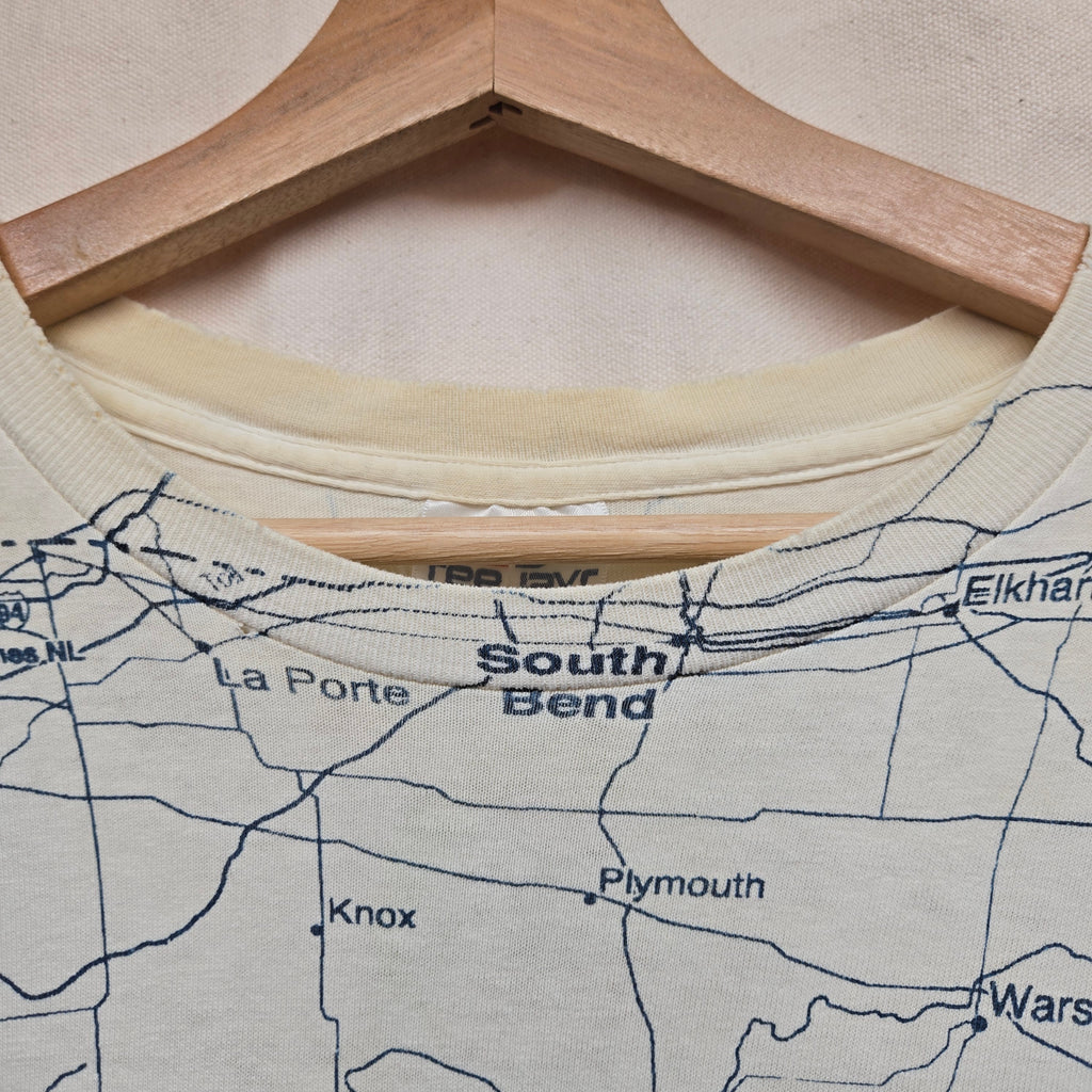 VTG Map AOP Indiana Graphic T-Shirt Tee Jays: XL