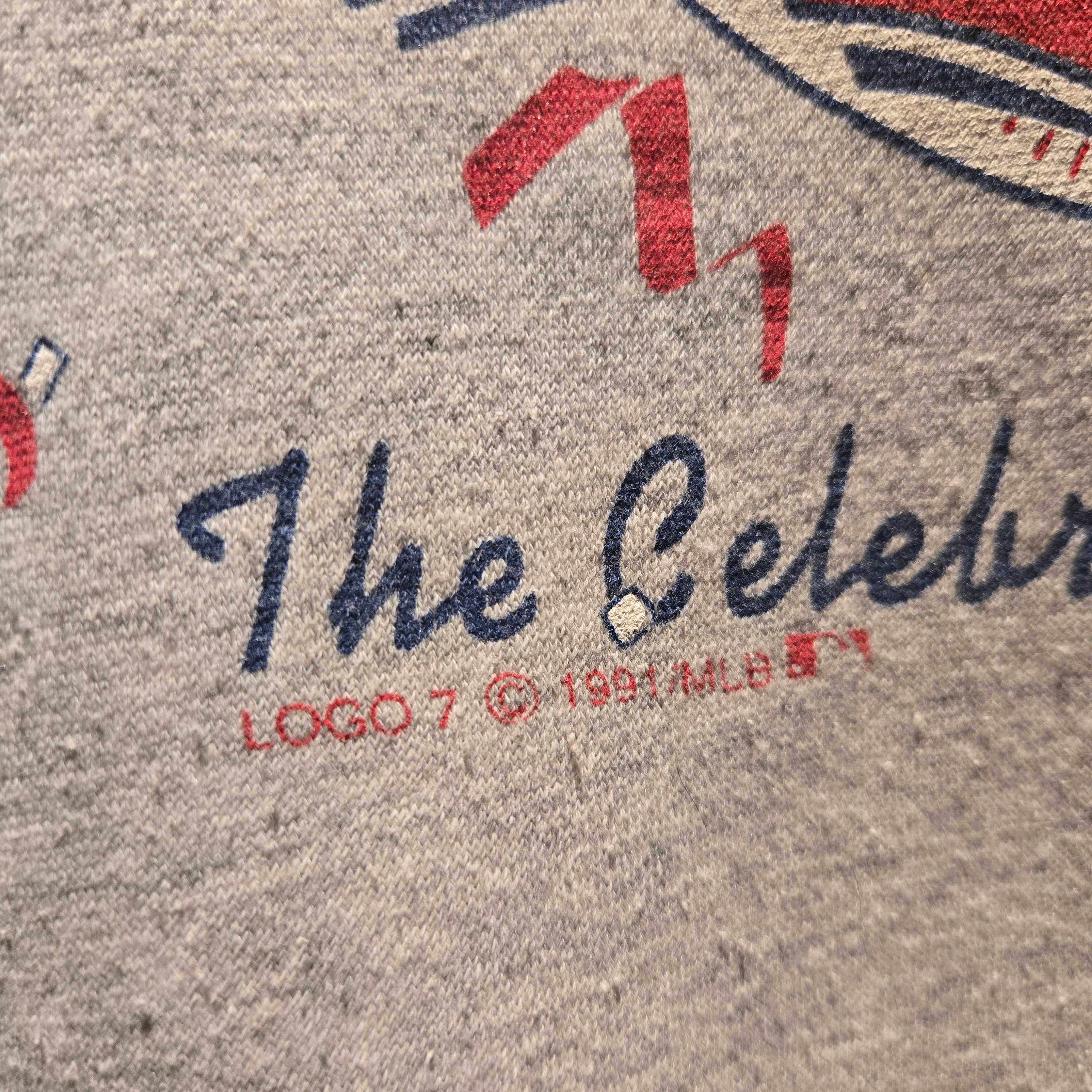 VTG 1991 Minnesota Twins World Series Champions Gray Sweatshirr Logo 7: XL