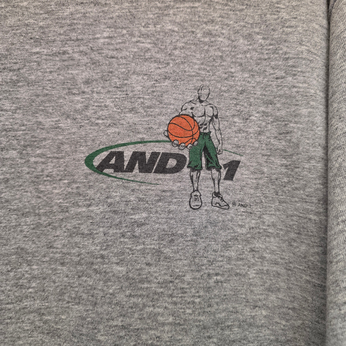 VTG 90's AND 1 Grey Graphic T-Shirt Double-Sided: Large