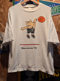 VTG 1992 Barcelona Basketball White T-Shirt :XL