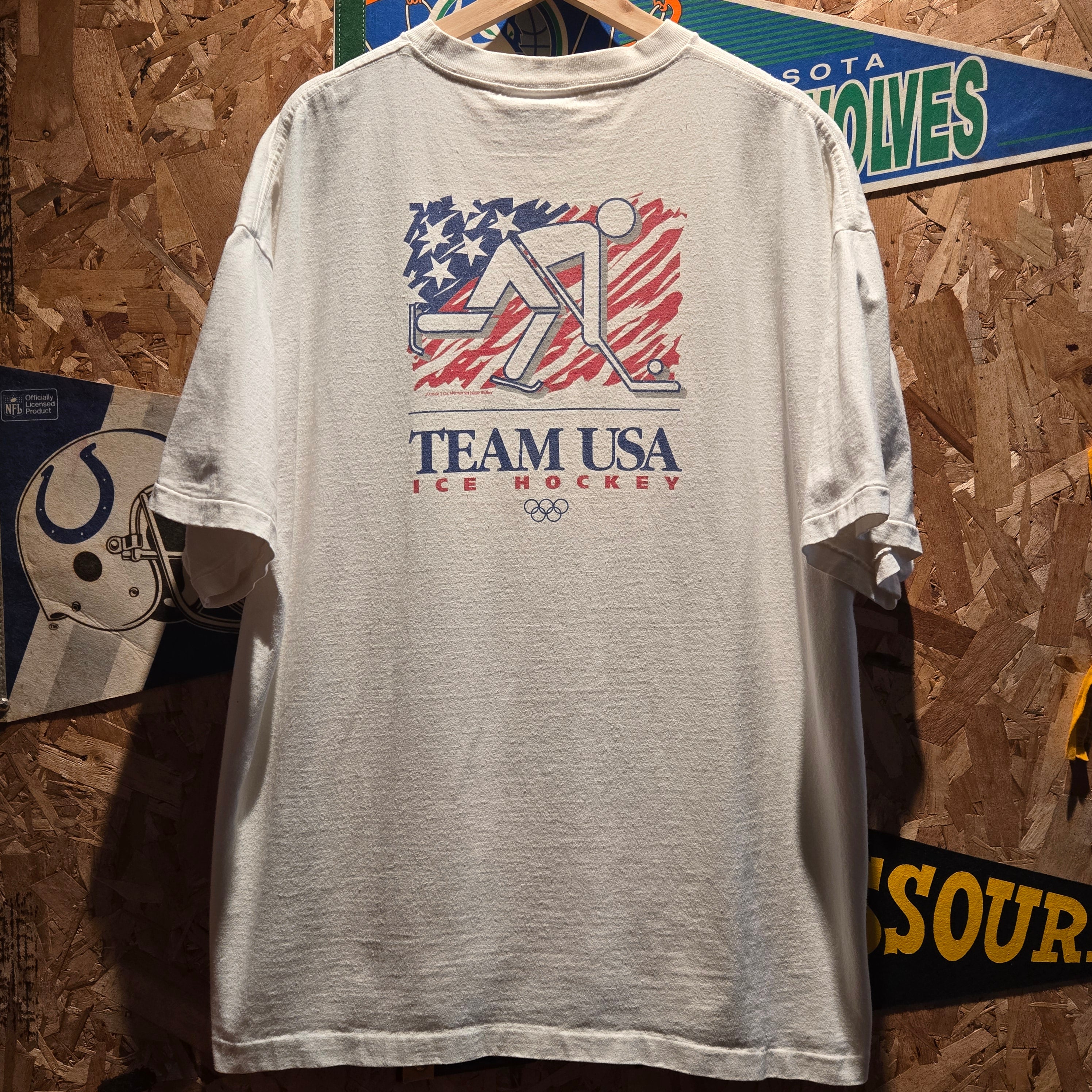 Vintage 90's The Aussie Company Thick Cotton USA Olympic Team T-Shirt Hockey: XL