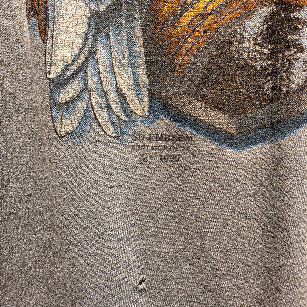 VTG Distressed 3D Emblem Harley Davidson Eagle Suburban Motors T-Shirt: Large
