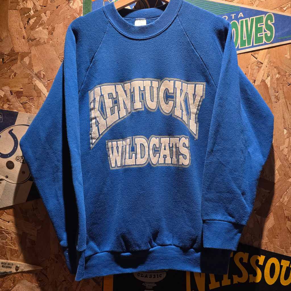 VTG 90's Kentucky Wildcats Blue Sweatshirt Spellout: Large