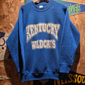 VTG 90's Kentucky Wildcats Blue Sweatshirt Spellout: Large