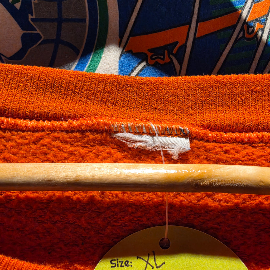 VTG Russell Illinois University Illini Orange Sweatshirt: XL