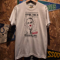 VTG 1991 Madonna A League Of Their Own Illustration By Chuck Armstrong White Graphic T-Shirt: Large