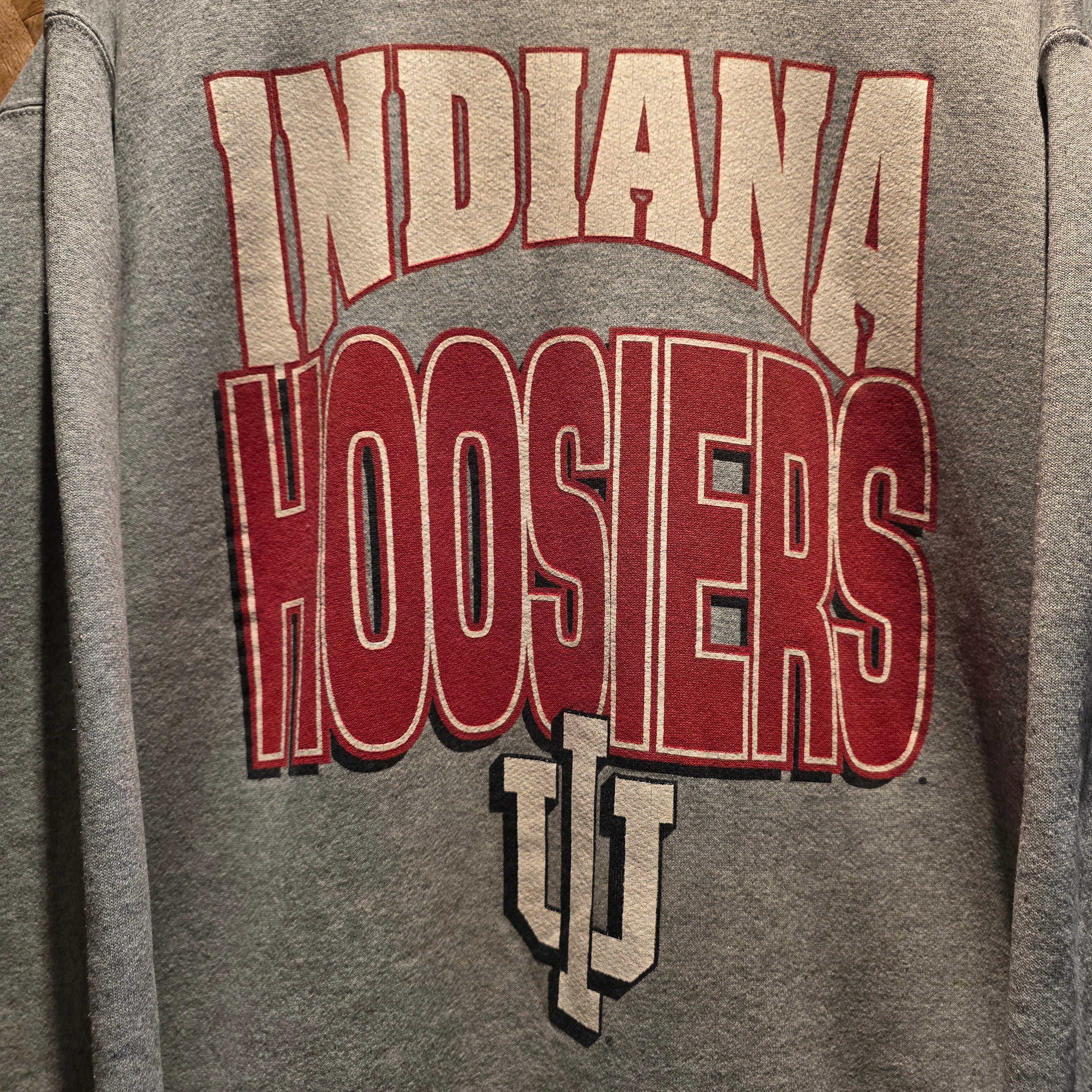 VTG Indiana Hoosiers Grey Sweatshirt Jostens Sportswear: XL