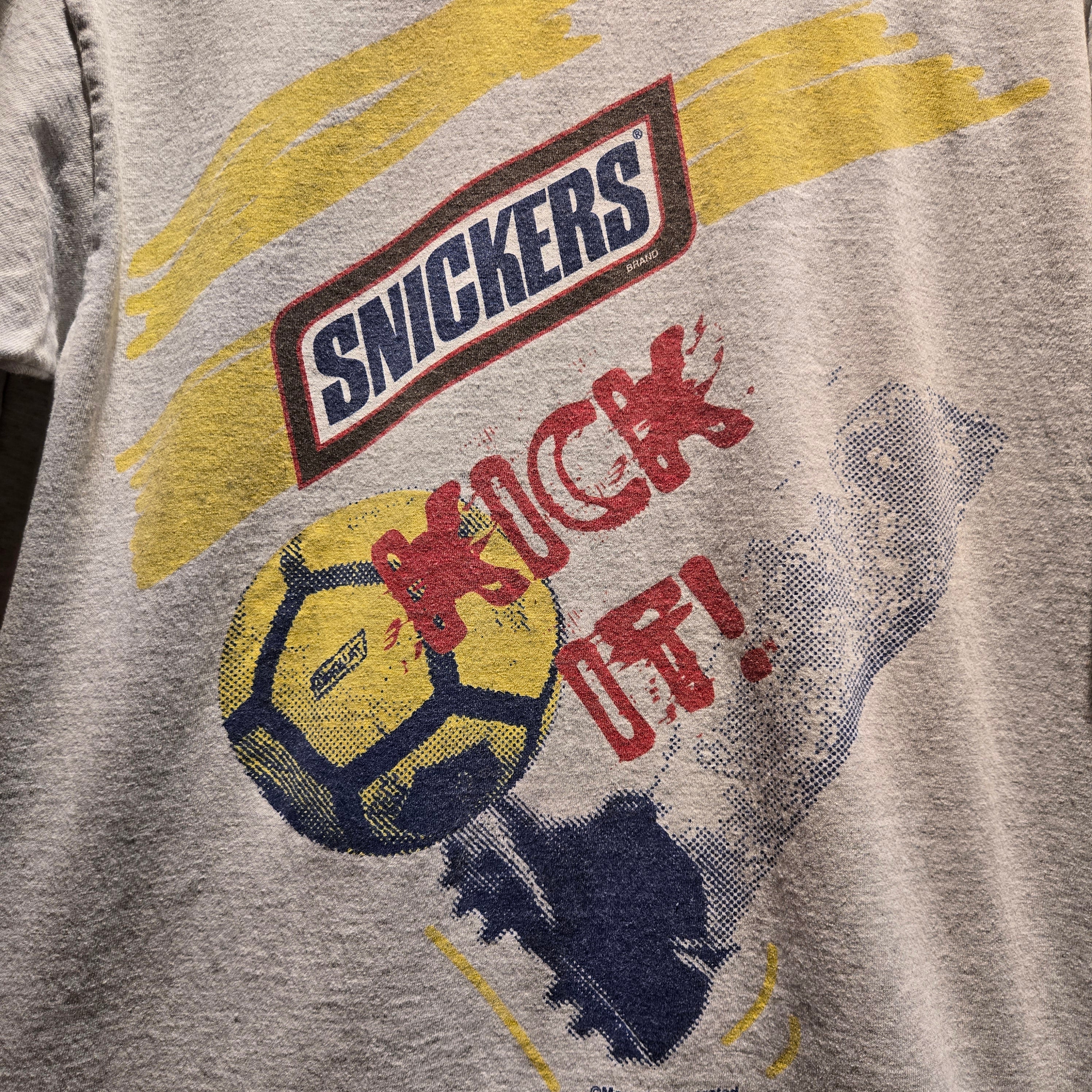 VTG Snikers Kick It USA Youth Soccer Grey T-shirt: Medium