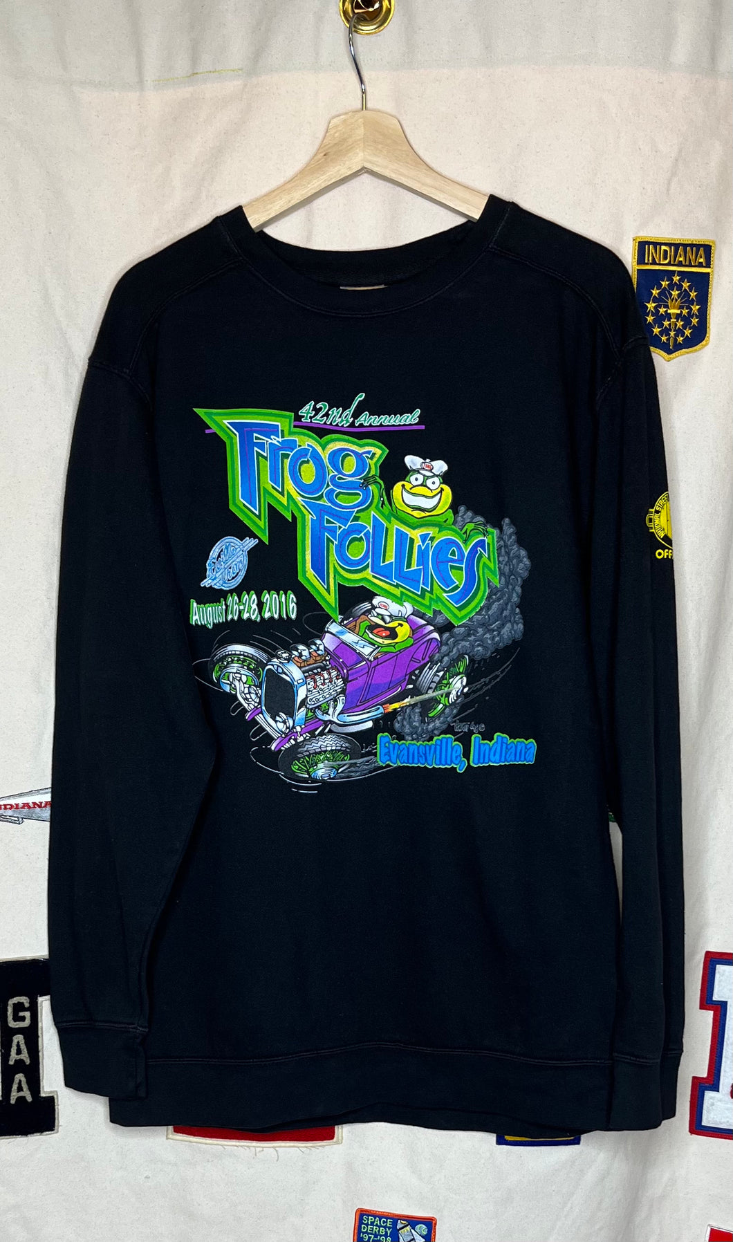 2016 Frog Follies Evansville Hot Rod Crewneck: M/L