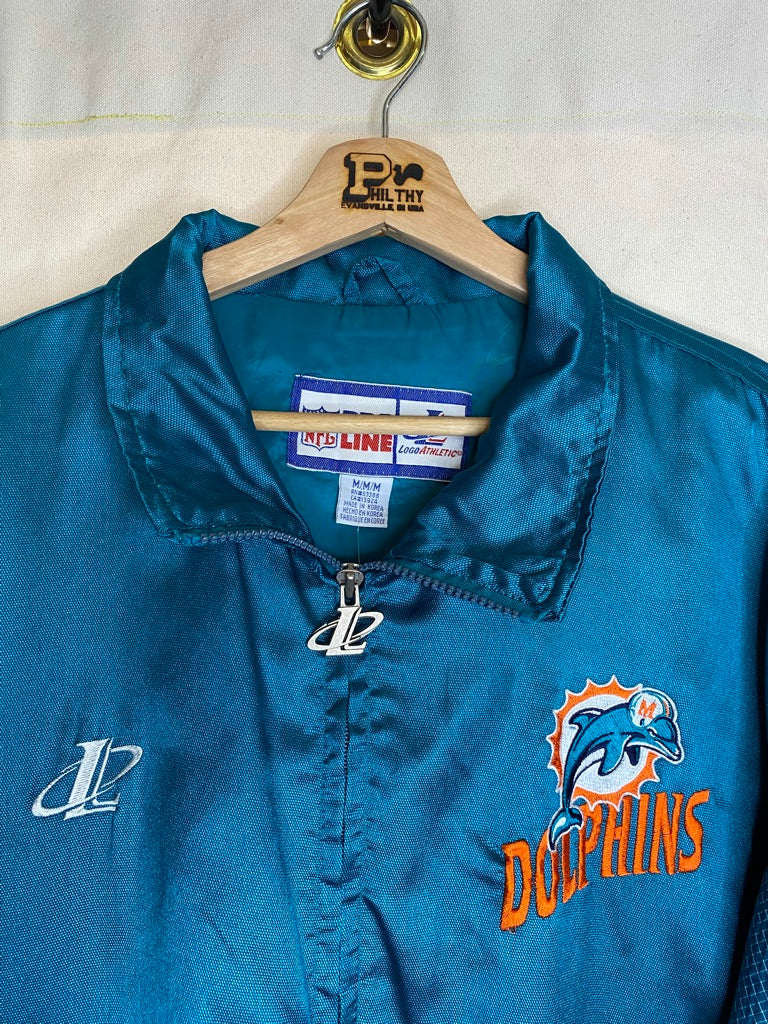 Vintage Miami Dolphins Logo Athletic Windbreaker: Medium