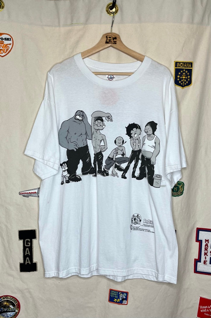 1995 Popeye Betty Boop T-Shirt: XL