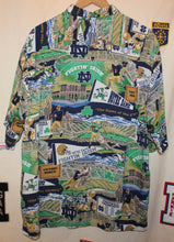 Load image into Gallery viewer, Notre Dame University Reyn Spooner Hawaiian Button Up Shirt: Large
