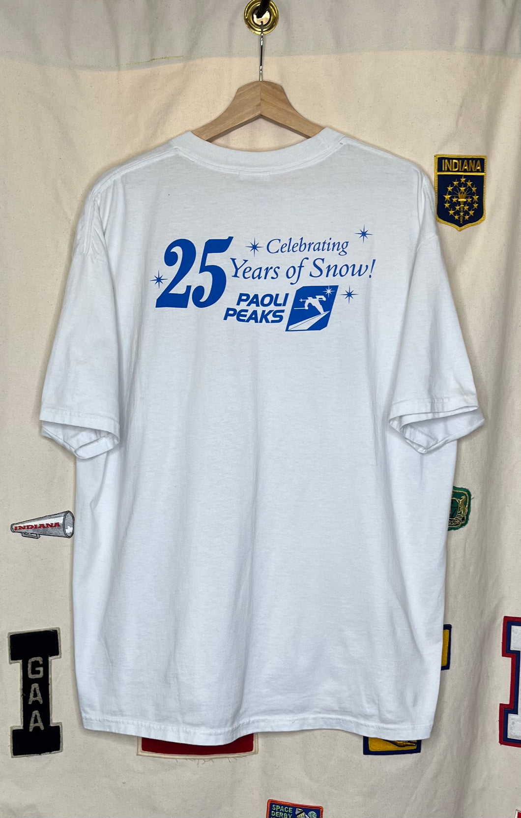 Paoli Peaks 25 Year Skiing T-Shirt: XL