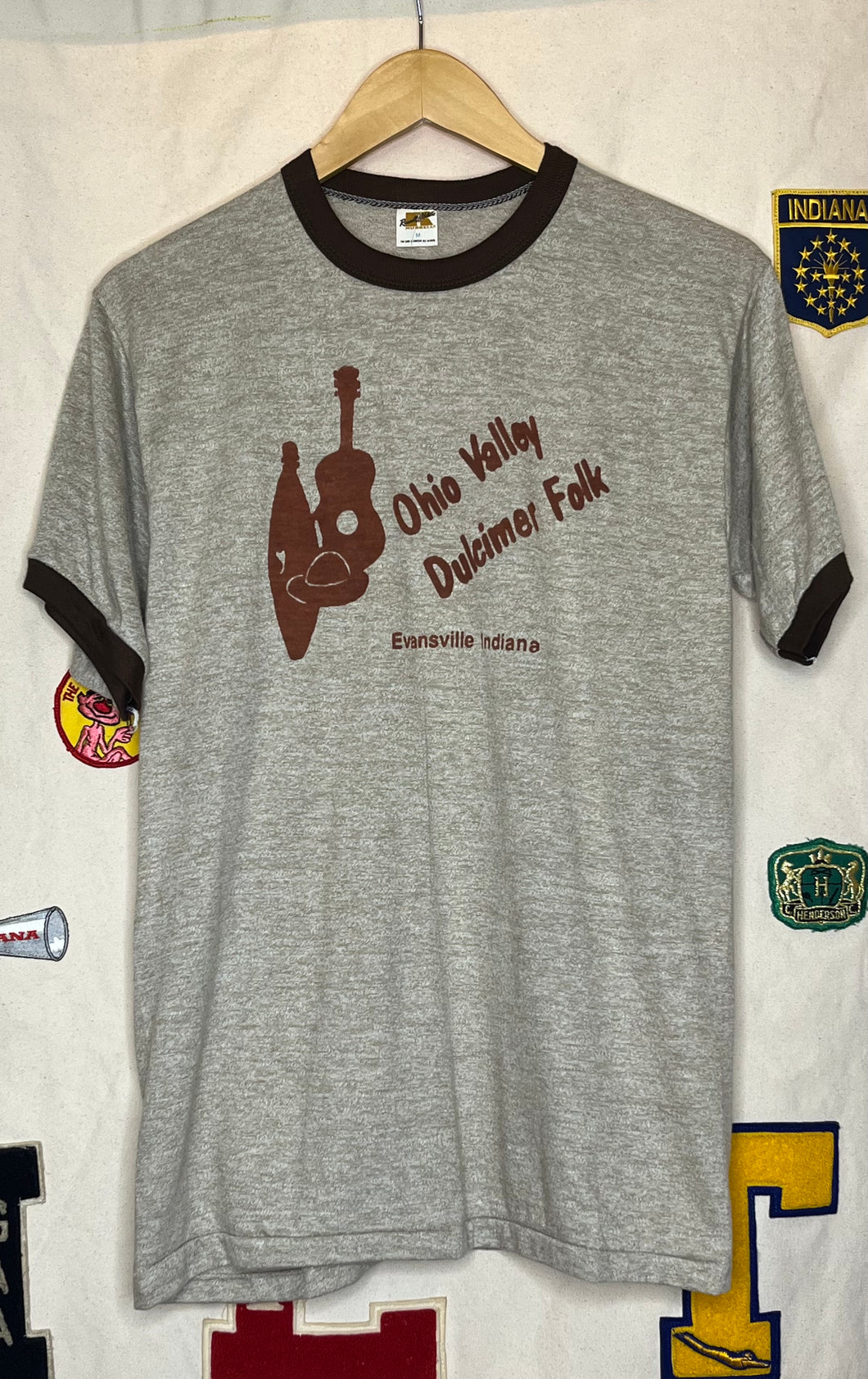 Evansville Indiana Ohio Valley Dulcimer Folk T-Shirt: M