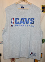 Load image into Gallery viewer, Cleveland Cavs NBA Basketball Champion Grey Cut Off Tank Top T-Shirt: Large
