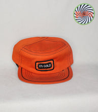 Load image into Gallery viewer, Vintage O&#39;s Gold Orange Farmer Seed Ear-Cover Insulated Swingster Hat Small
