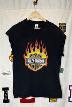 Load image into Gallery viewer, Harley-Davidson Fire Sleeveless Cutoff T-Shirt: L
