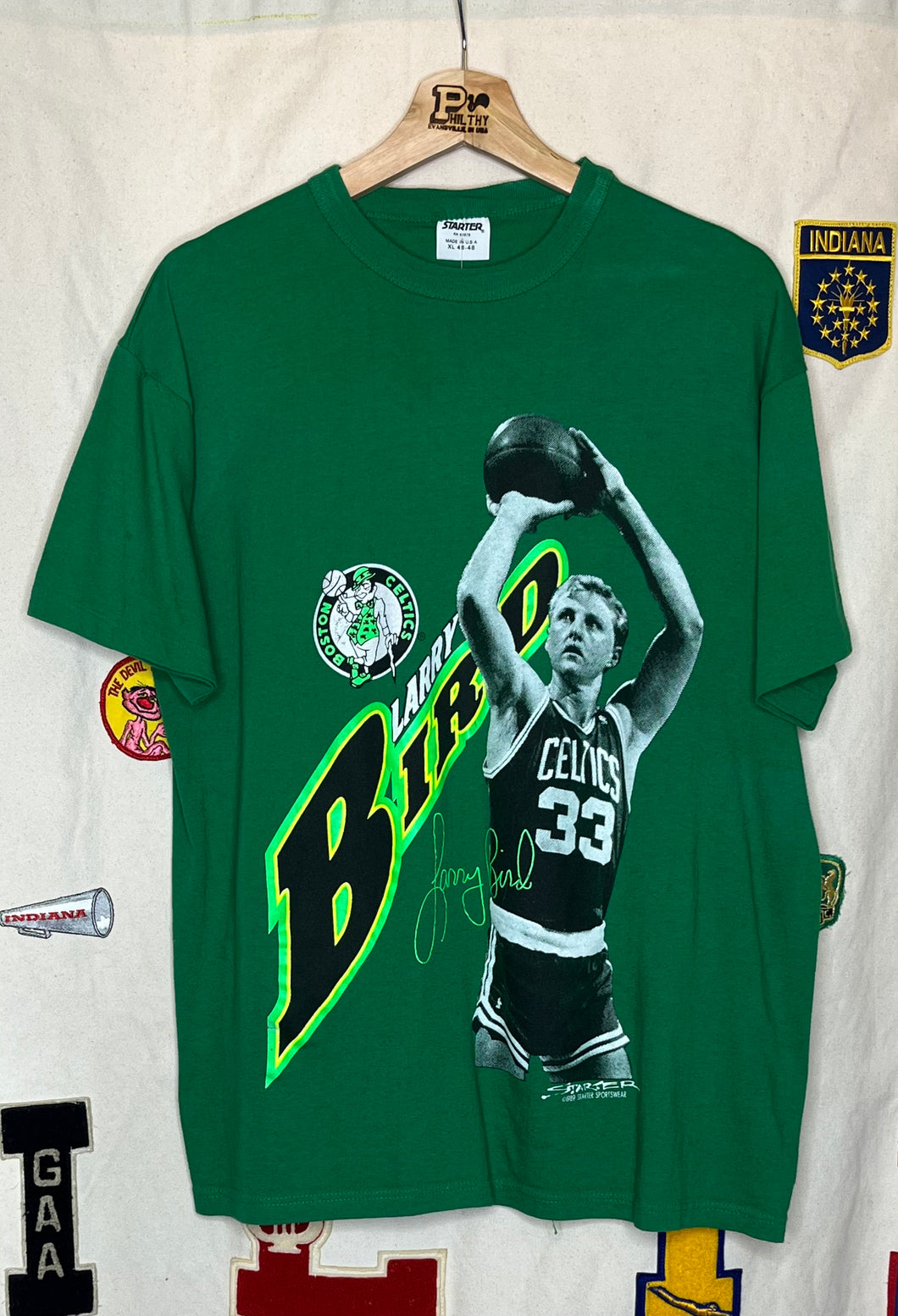 1989 Larry Bird Boston Celtics Starter T-Shirt: XL