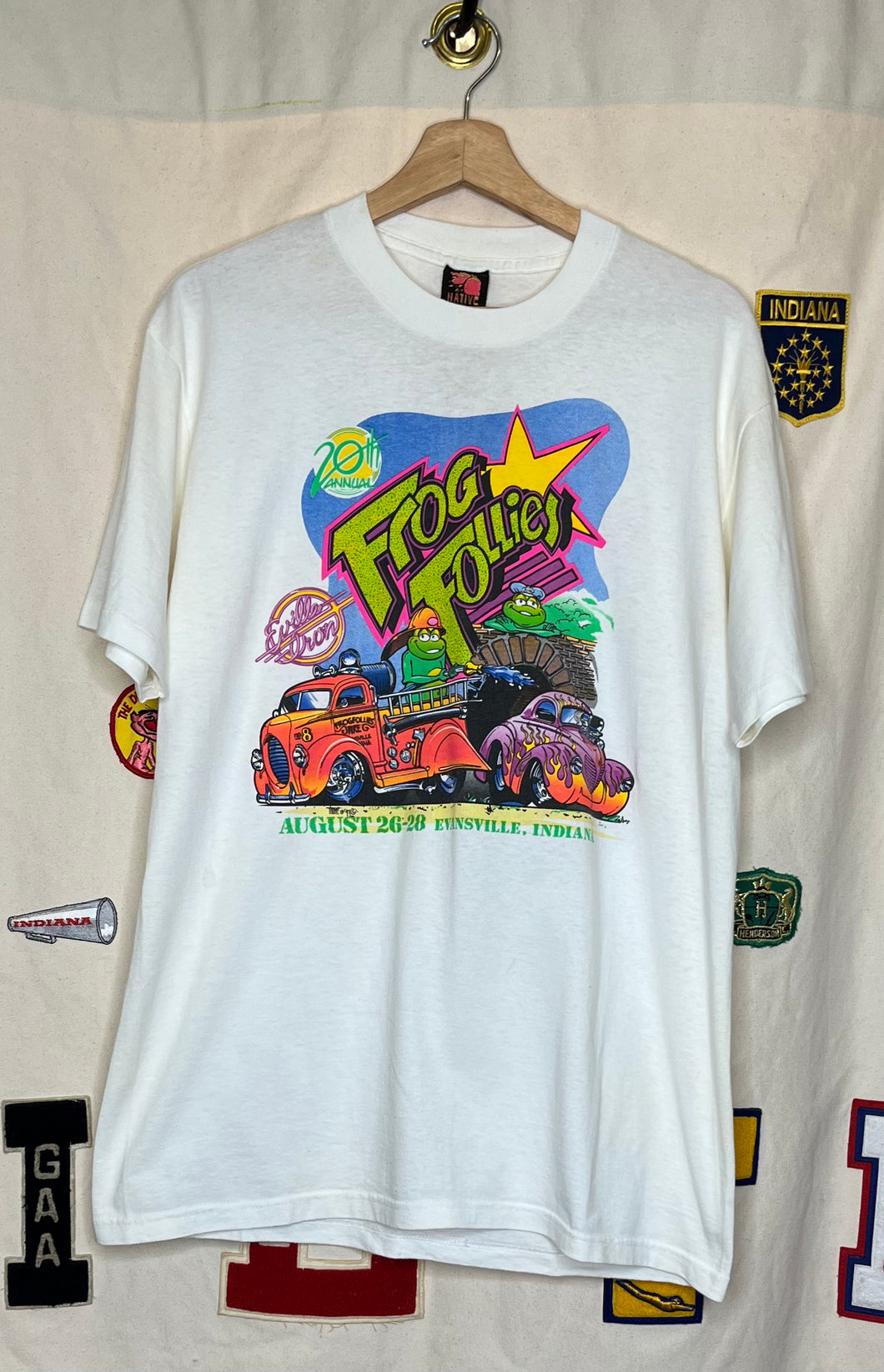 20th Annual Frog Follies Hot Rod T-Shirt: L