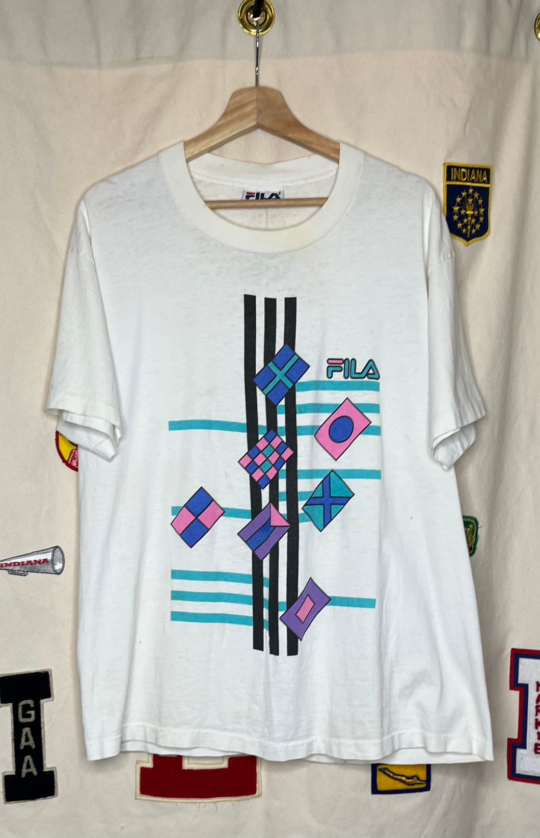 Fila Neon Flag White T-Shirt: L