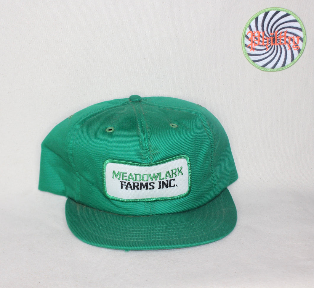Vintage Meadowlark Farms Inc. Patch Snapback Hat