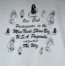 Load image into Gallery viewer, Miss Nude Show Biz U.S.A Pageant Ringer T-Shirt: M
