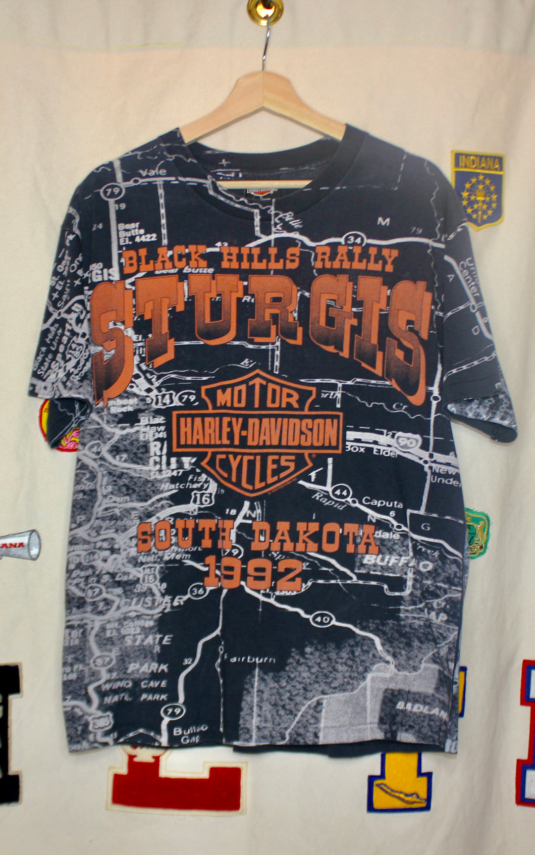 1992 Sturgis Harley-Davidson AOP T-Shirt: L