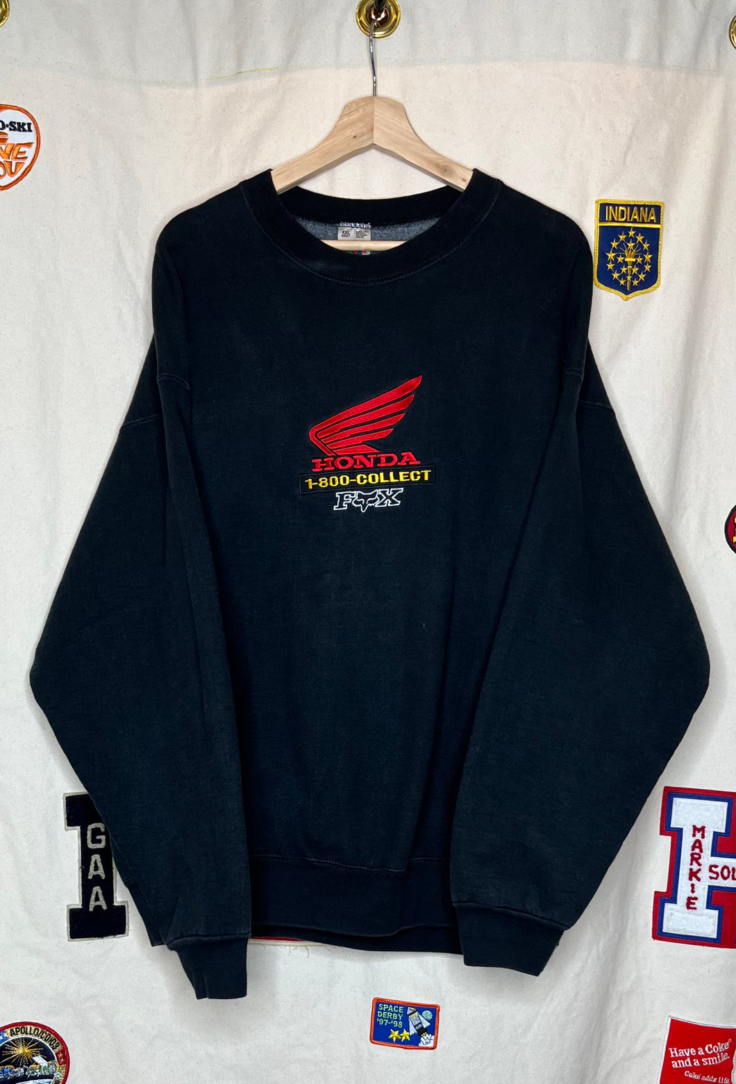 Vintage Honda Fox Racing Crewneck: XXL