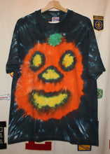 Load image into Gallery viewer, Pumpkin Face Tie-Dye T-Shirt: XL
