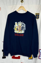 Load image into Gallery viewer, Vintage England Crest Printed Blue Crewneck: M/L
