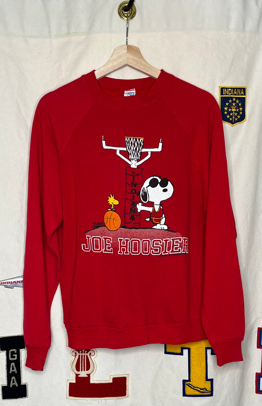 Indiana University Joe Hoosier Snoopy Crewneck: M/L