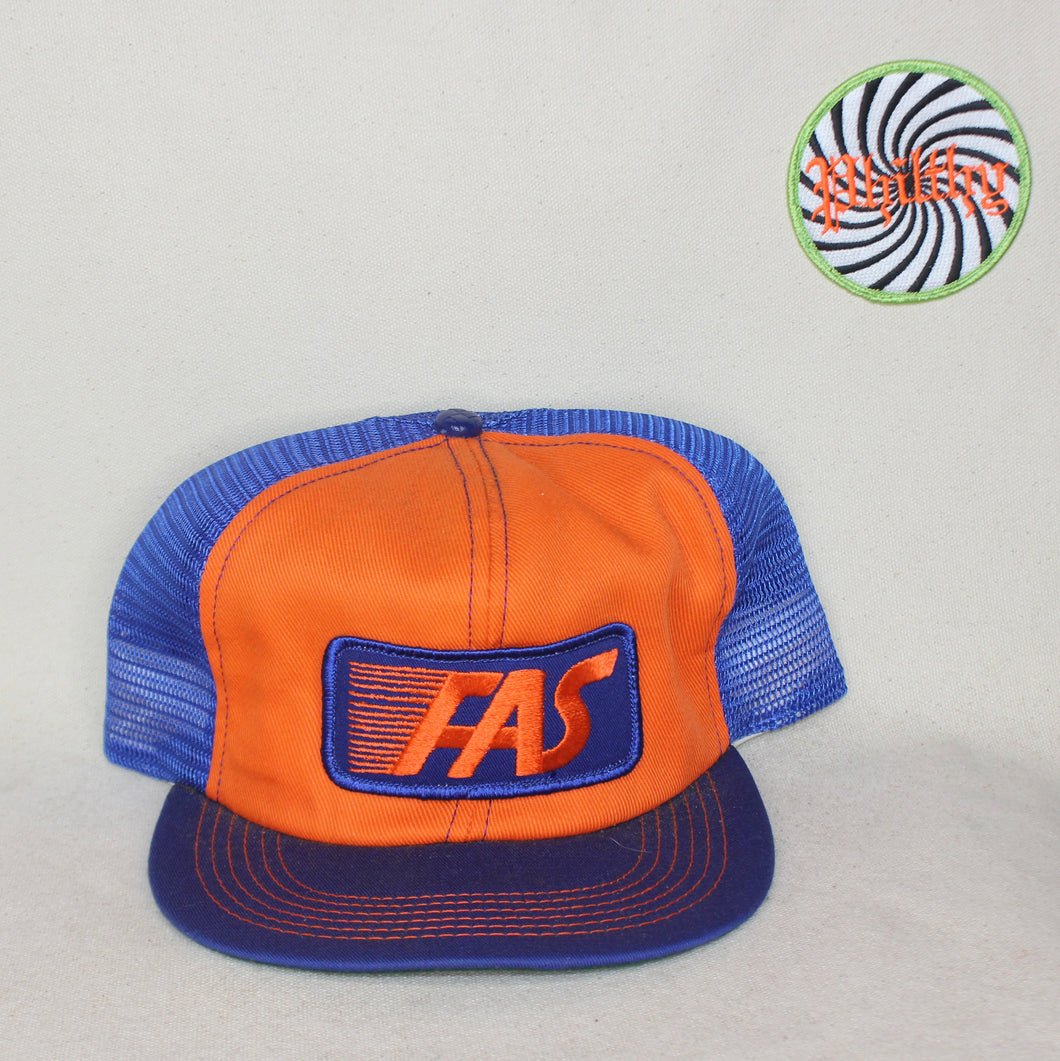 Vintage Fas Oil and Gas Mesh Trucker Snapback Hat
