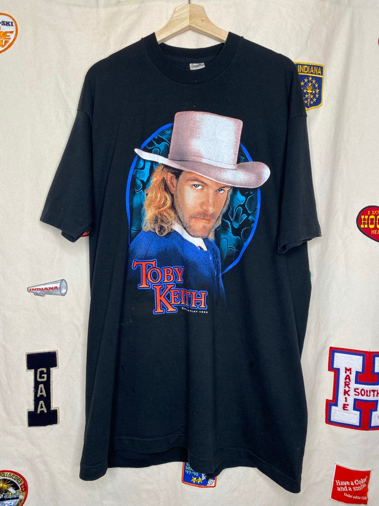 Vintage Toby Keith Country Blue Moon Black 1996 T-Shirt: 2XL