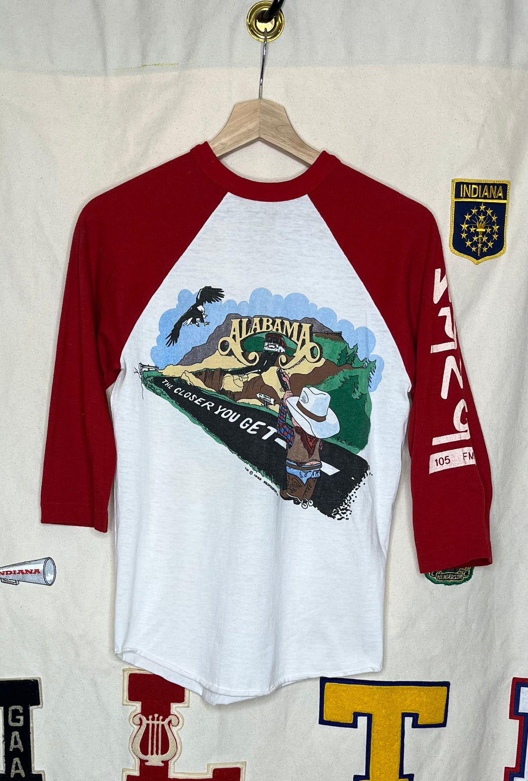 1983 Alabama The Closer You Get Tour Raglan T-Shirt: S