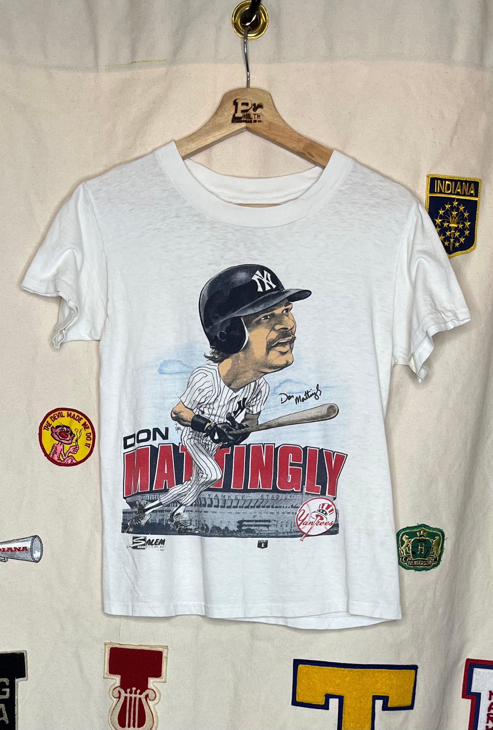 1990 Don Mattingly New York Yankees Caricature T-Shirt: S – Philthy Vintage  Clothing