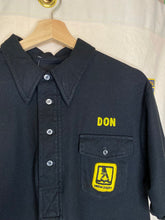 Load image into Gallery viewer, Vintage Yellow Pages 60’s Black Work Bowling Shirt: Large
