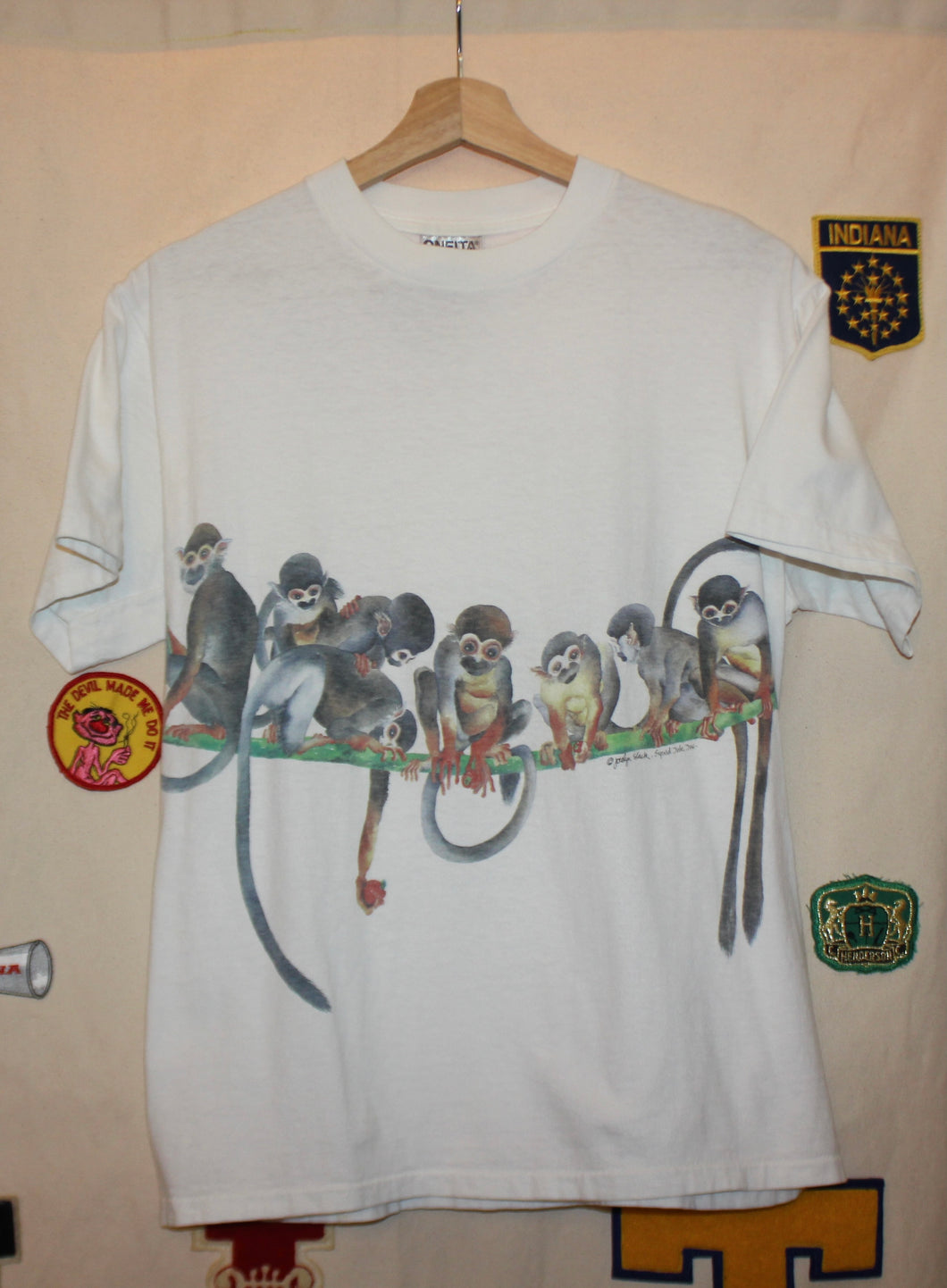 Jocelyn Slack Monkey Wrap-Around T-Shirt: L