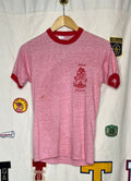 Vintage Nassau Bahamas Heather Red Ringer T-Shirt: S/M
