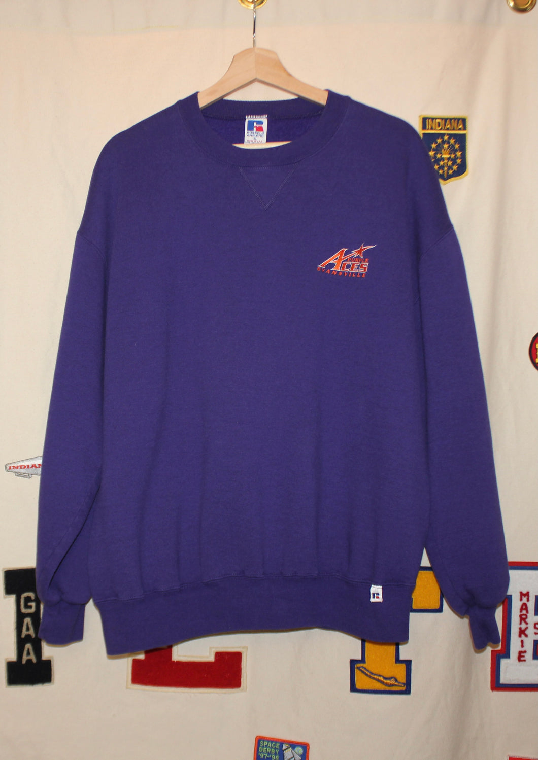 Evansville Purple Aces Crewneck: XL