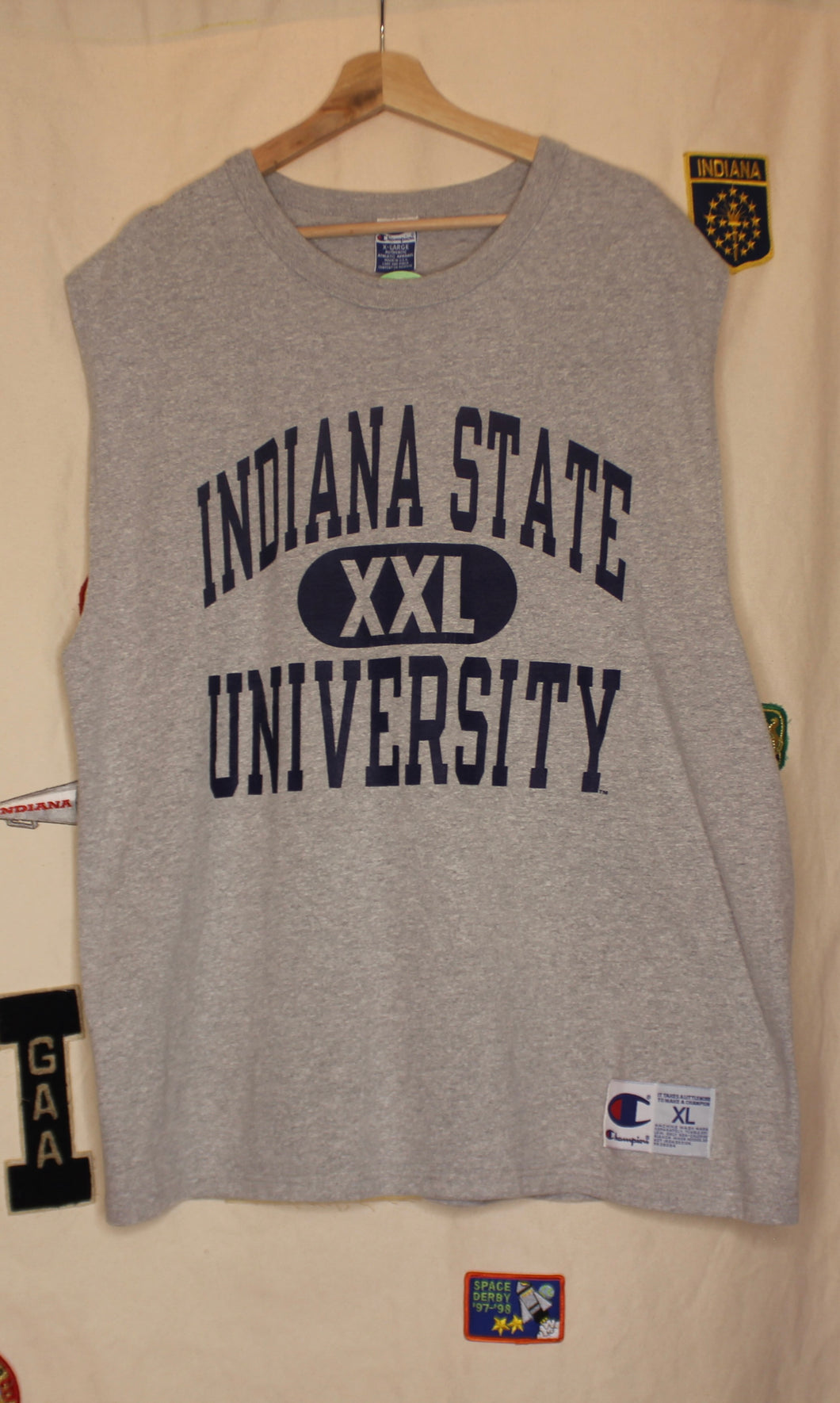 Indiana State University Champion Sleeveless T-Shirt: XL