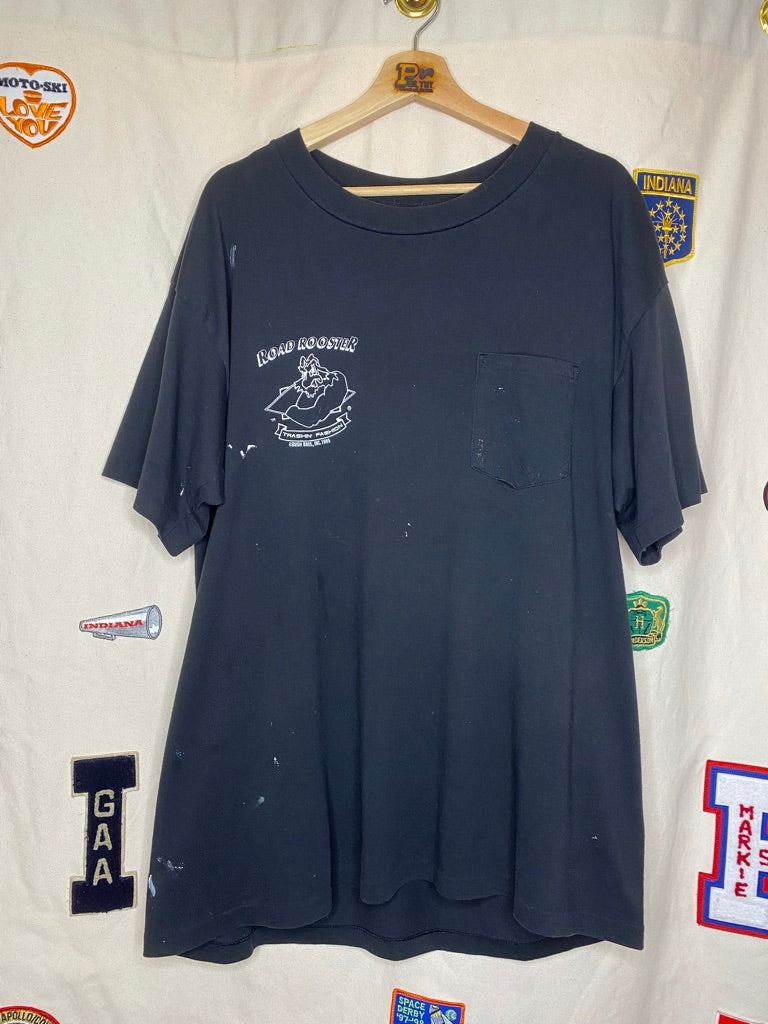 Road Rooster Trash Fashion Black T-Shirt: XXL