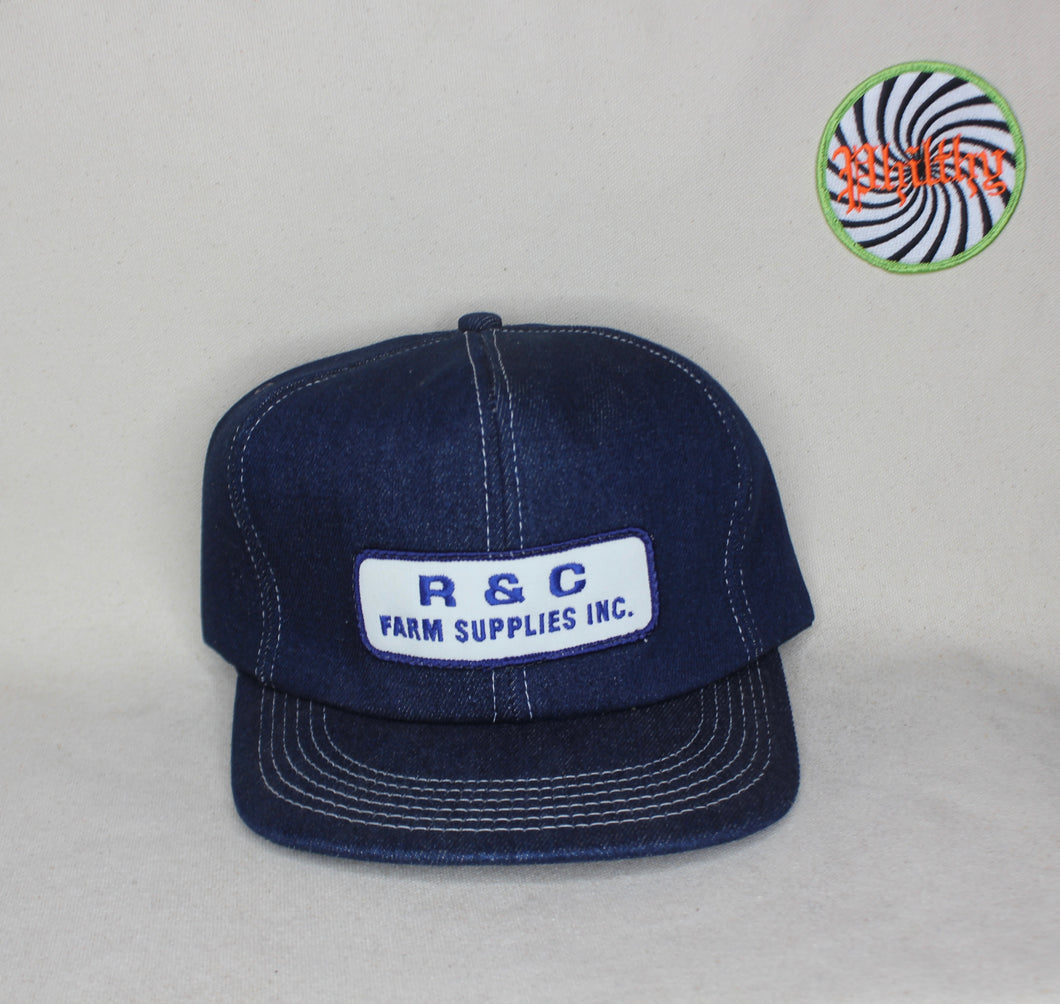 Vintage R & C Farm Supplies Inc. Patch Denim Snapback Trucker Hat K-Products