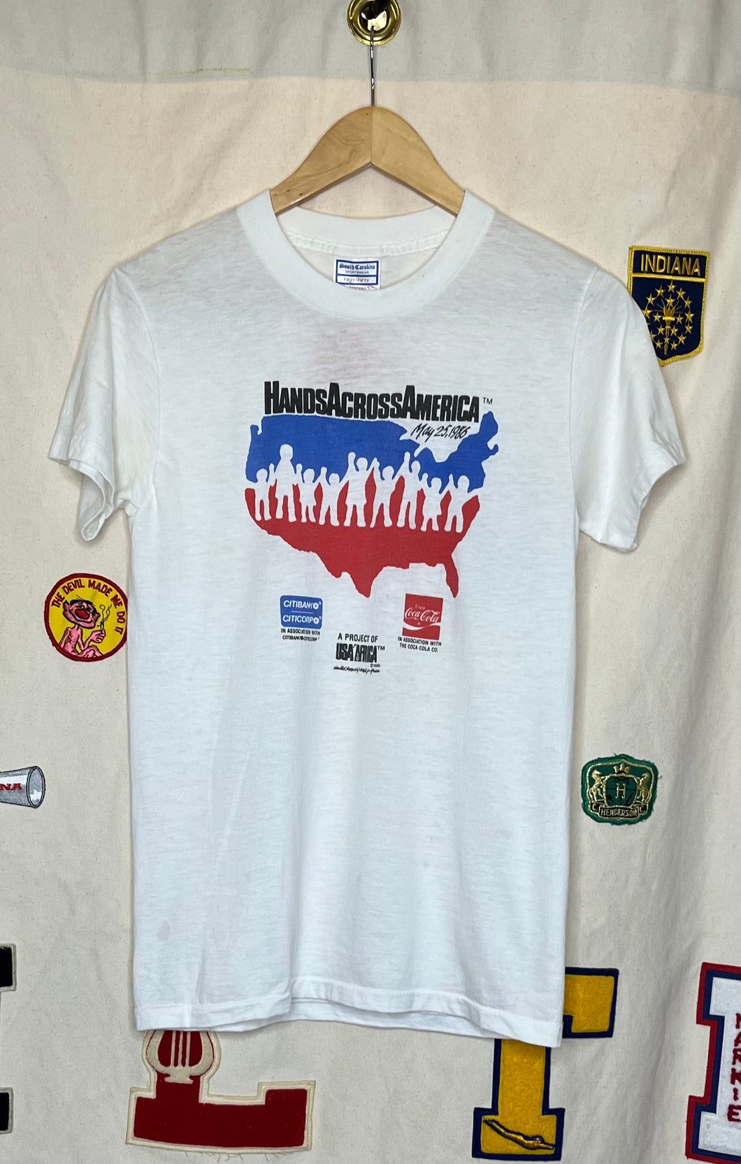1986 Hands Across America T-Shirt: M