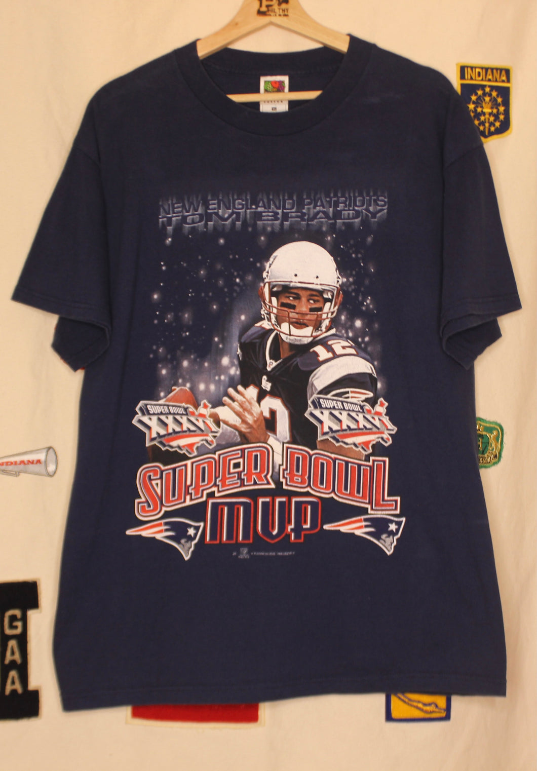 2002 Tom Brady Super Bowl MVP T-Shirt: XL