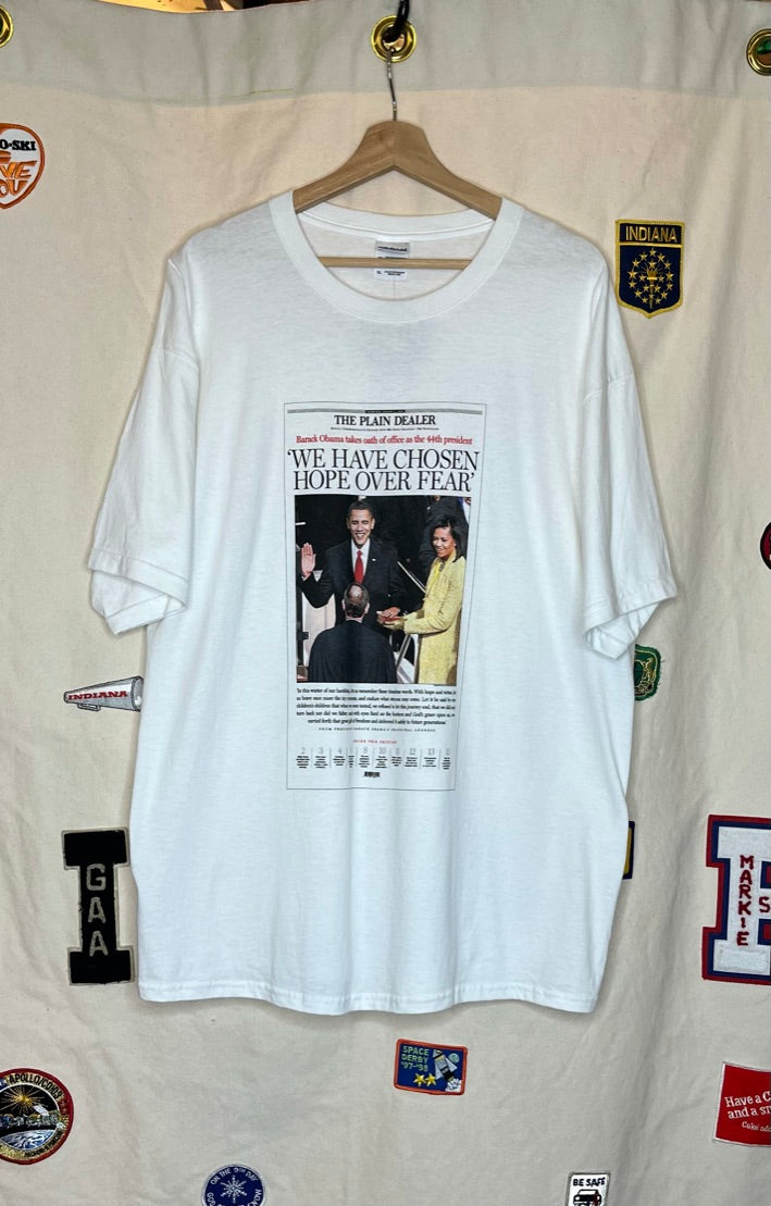 Barack Obama Newspaper T-Shirt: XL