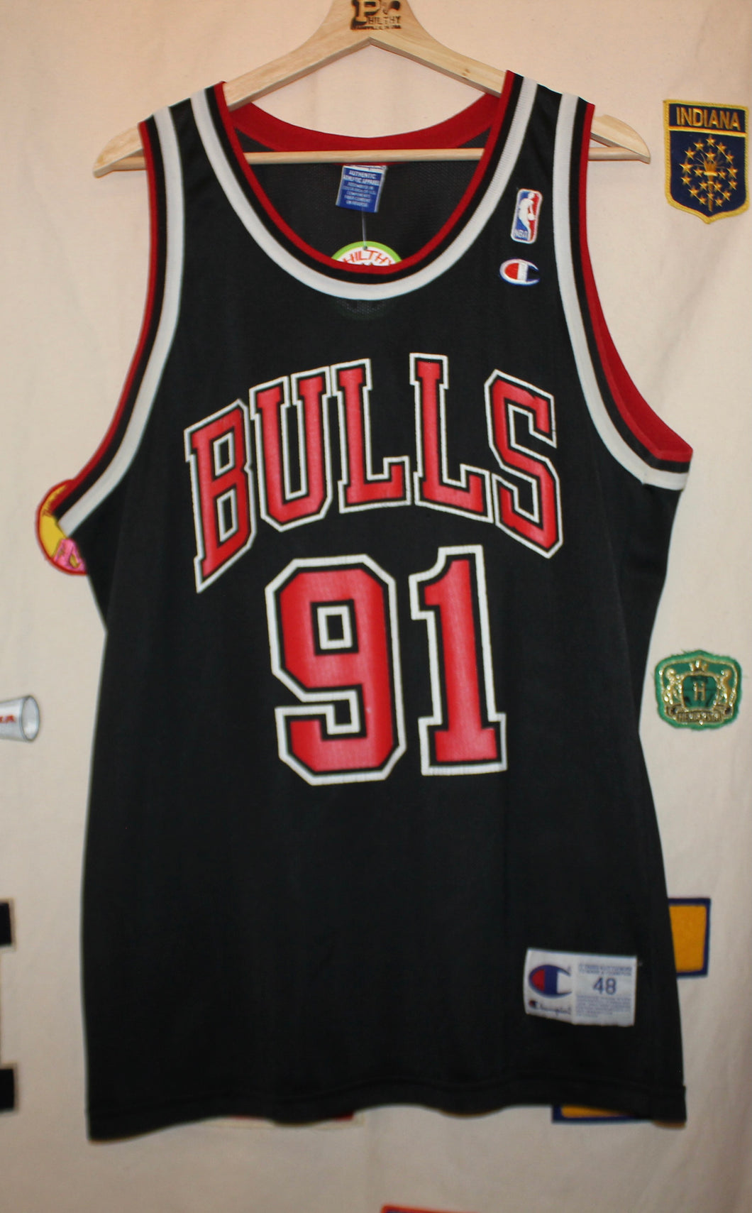 90s Dennis Rodman Chicago Bulls Champion Jersey: XL