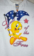 Load image into Gallery viewer, Tweety Bird Land of the Free Cutoff T-Shirt: S
