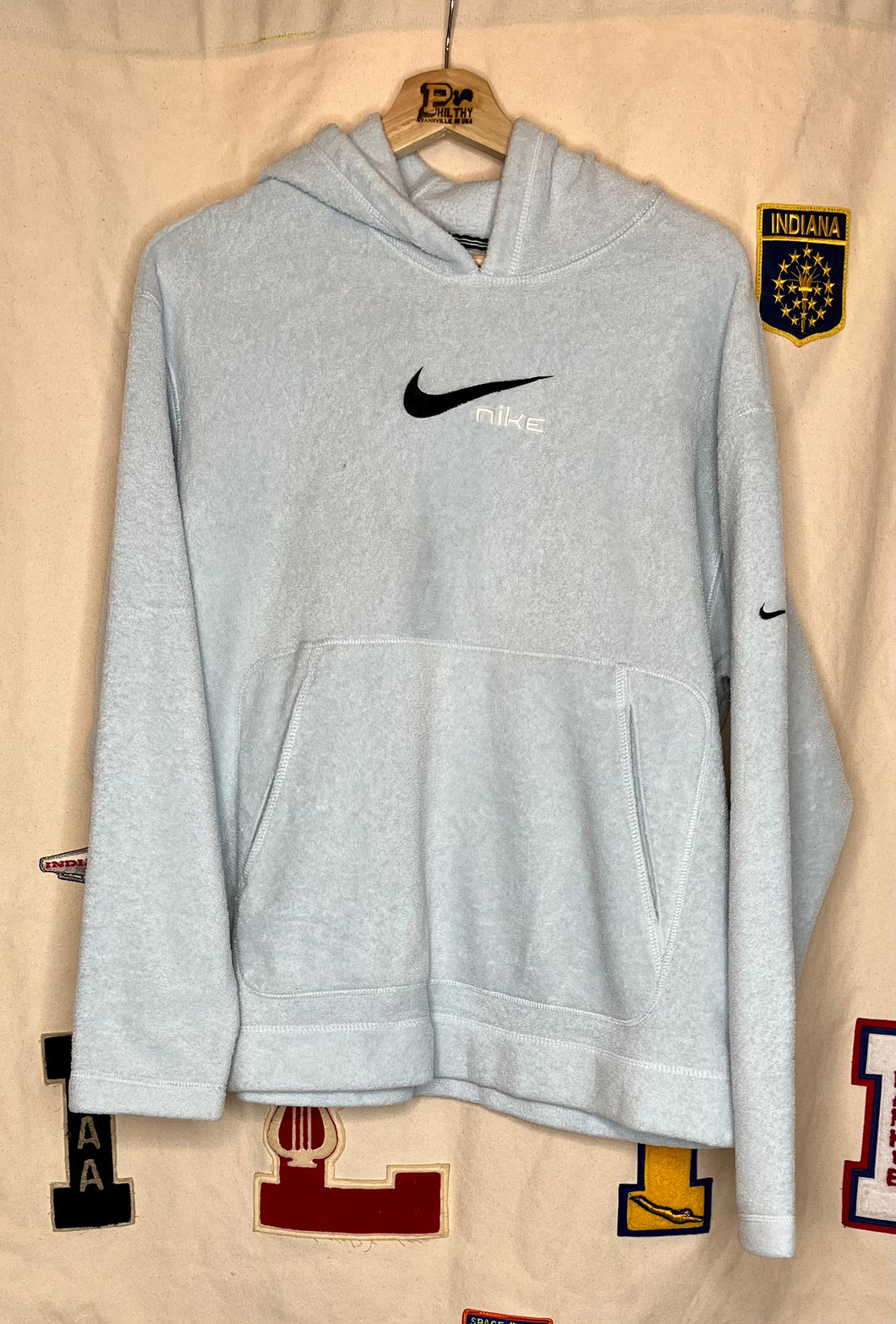 2000s Nike Blue Fleece Hoodie: S