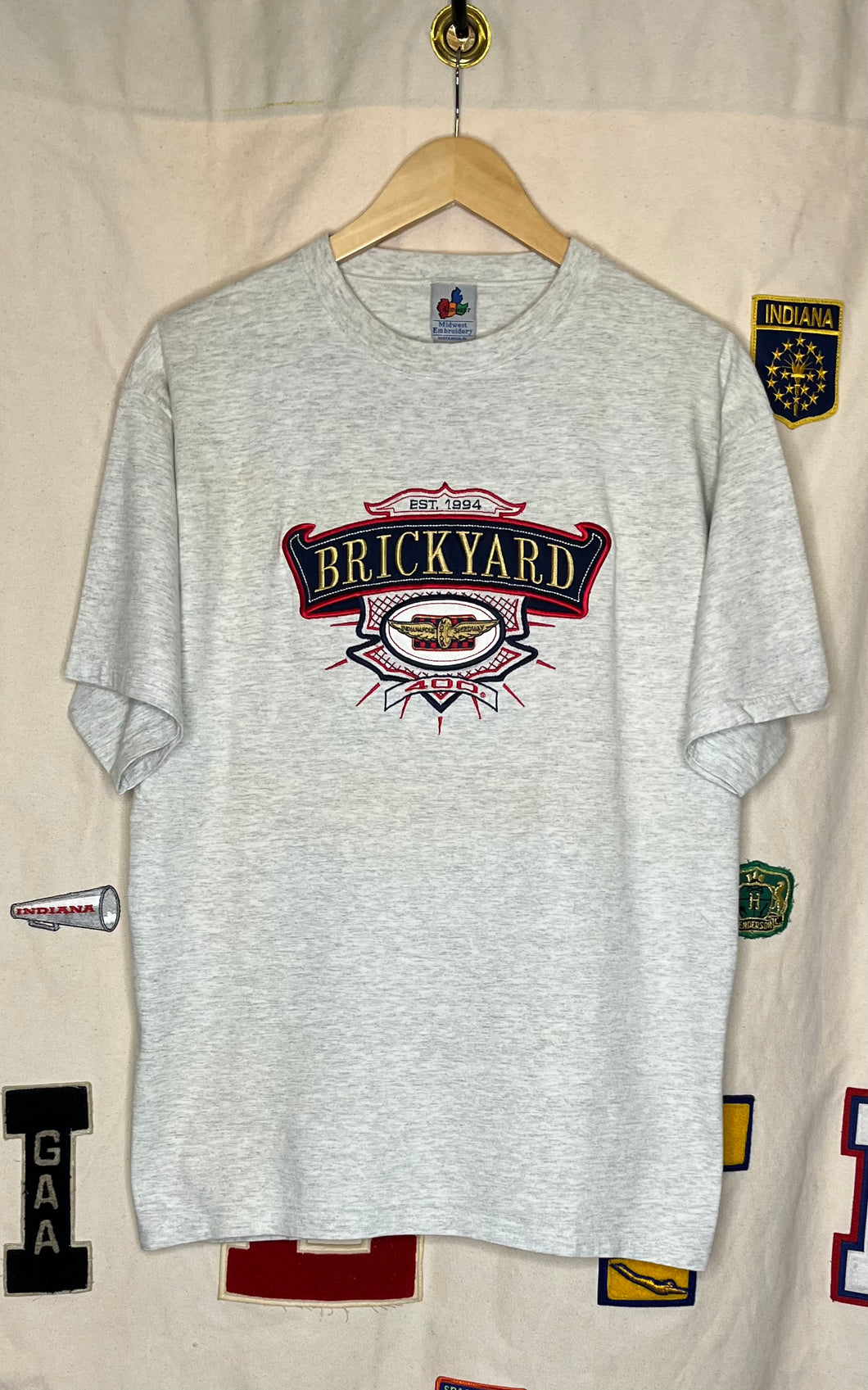 Indianapolis Motor Speedway Brickyard Embroidered T-Shirt: L