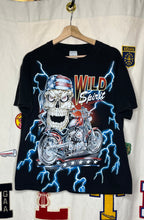 Load image into Gallery viewer, American Thunder Wild Spirit Skeleton Lightning T-Shirt: L/XL
